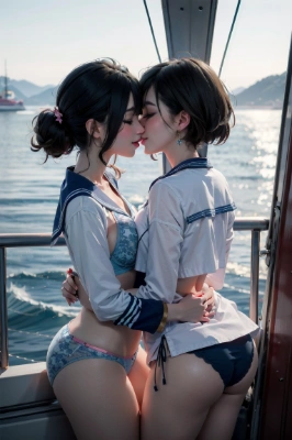 船上、キス