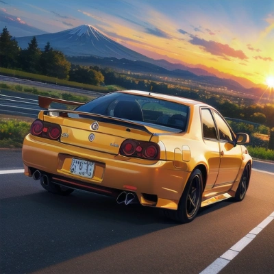 車と風景