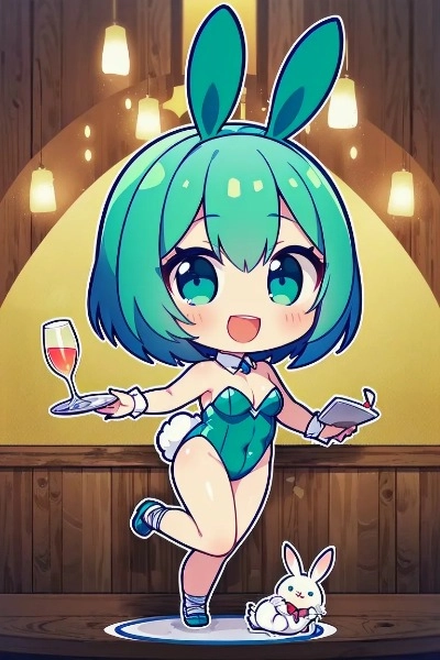 うちの子バニーガール。ちびキャラ