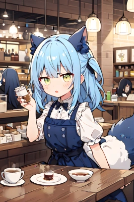 カフェと少女