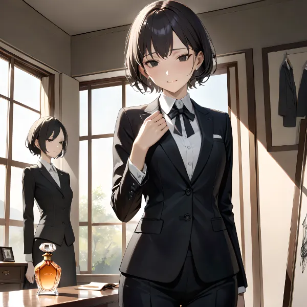 香水ボトルを受け取る瞬間