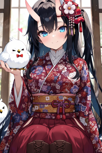 白い雀と大正鬼娘