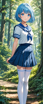 涼しげな森の中