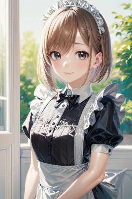 朝のメイドさん
