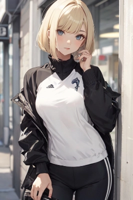 金髪ボブ子　スポーツ