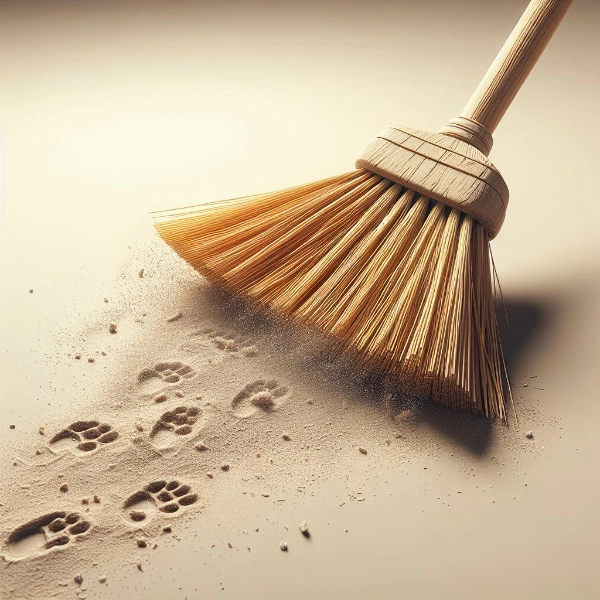 足跡を消す箒🧹