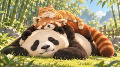 猫と猫熊と小猫熊