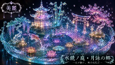 月詠みの水鏡庭で跳ねる幻の鯉
