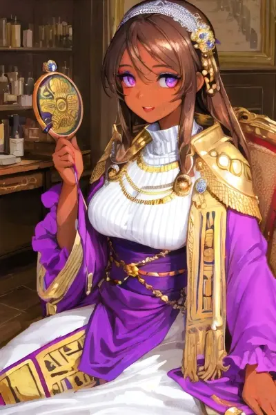 砂国の姫様、化粧中