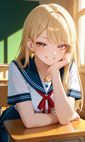 後ろの席のクラスメイト