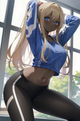 運動しようとする女の子