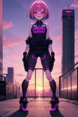 夕日に写るあの子