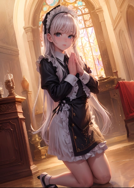 お祈りメイドさん