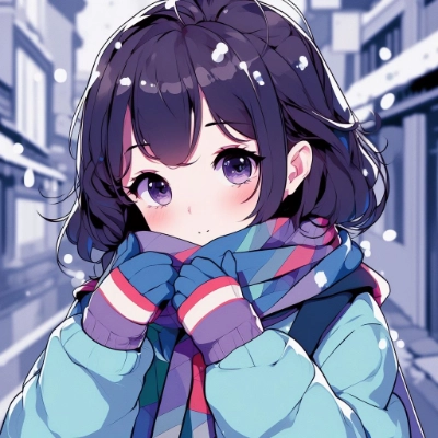 雪の舞う町にて