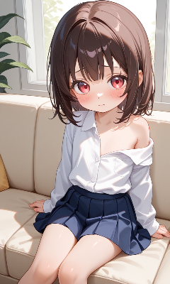 ワイシャツを着た少女