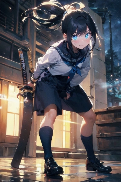 侍の霊を宿して闘うセーラー服の少女其之六