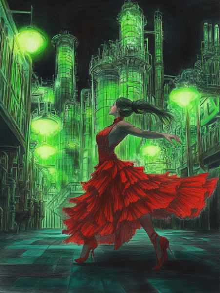 No.1711 情熱のフラメンコガール✕夜の化学工場