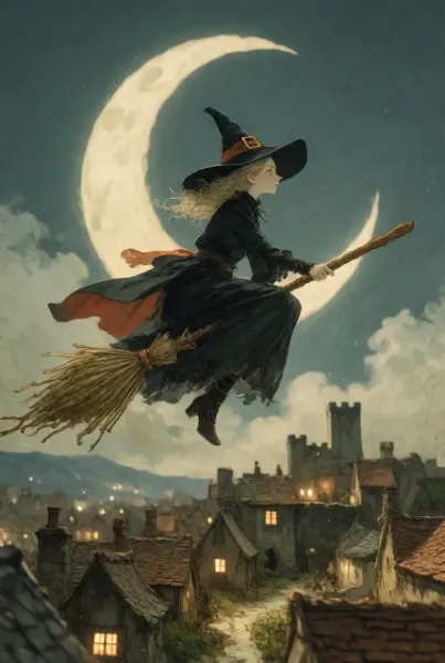 空飛ぶ魔女