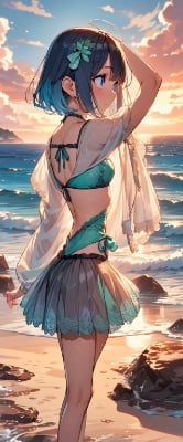 夕暮れのビーチ
