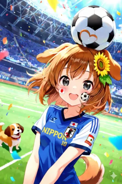サッカー観戦にきたよ！