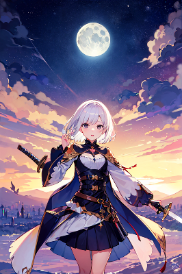 月と少女