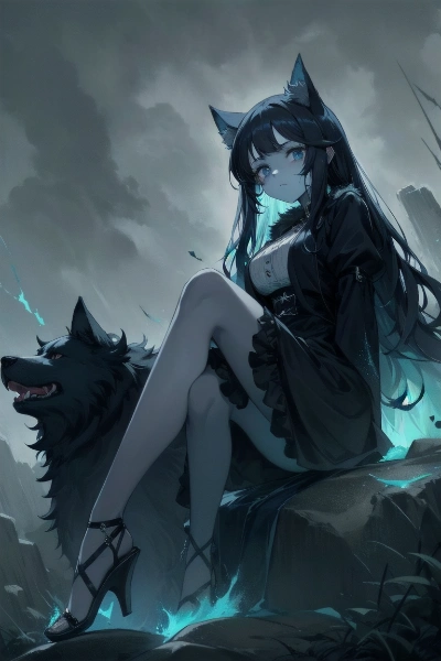 地獄の女王ヘルと魔犬ガルム