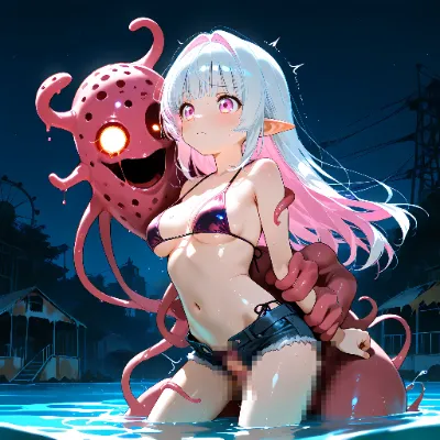 エルフの女の子達が突然変異した恐ろしい埴輪のモンスターに・・・