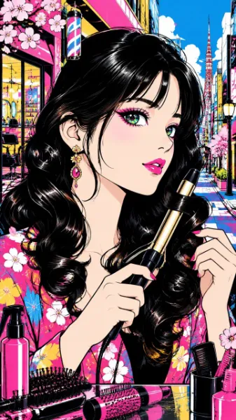 桜舞う街で黒髪に魔法をかける