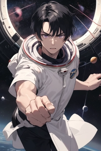 星の約束 - 宇宙の英雄と家族の絆 - （お父さんっぽい黒髪短髪男性な宇宙飛行士★）25枚