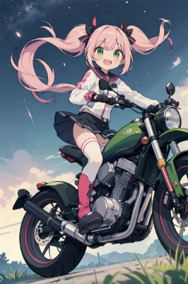 バイクをカスタムしに行く最中だそうです