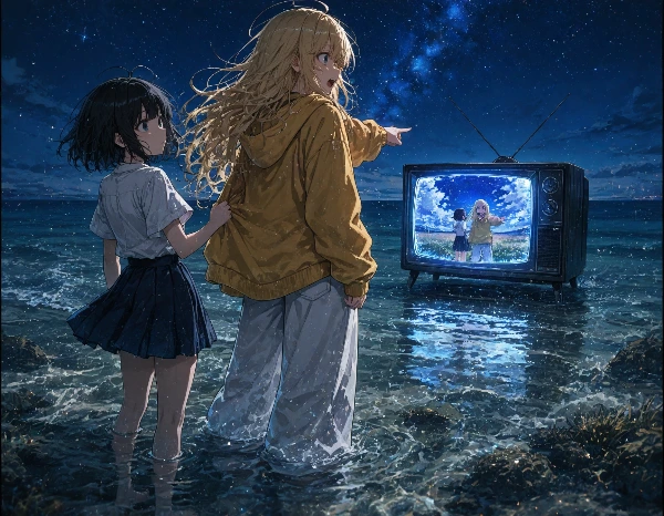 黒髪＆ブロンド・テレビ