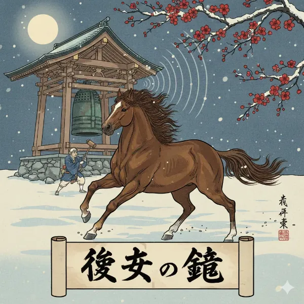 馬と除夜の鐘