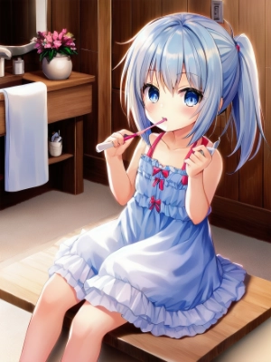歯磨き中