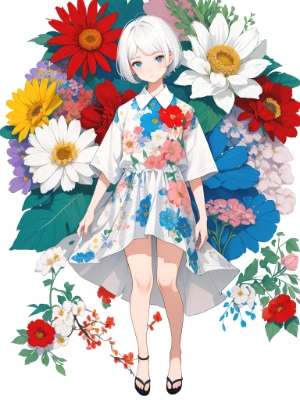 white short hair