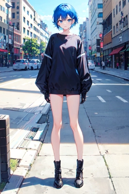 街角の美女