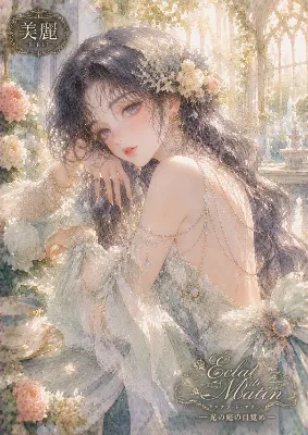 朝の光に輝く美麗の少女