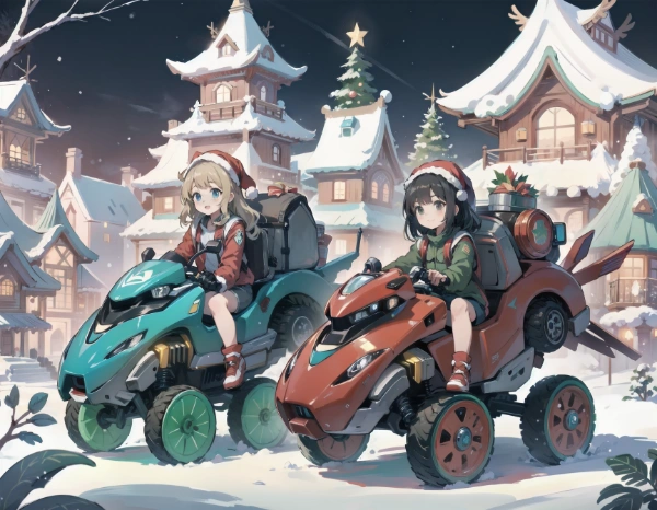 黒髪＆ブロンド・クリスマスのお出掛け