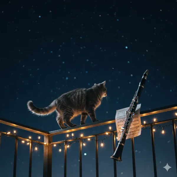 星空に響く猫のクラリネット