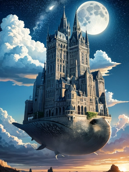 浮遊城と幻想生物