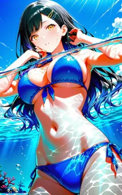 【白石杏】水着流されえっち｜本編171枚