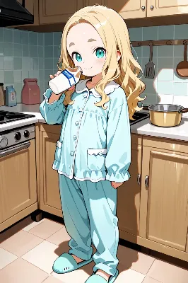 ビン牛乳とおでこちゃん