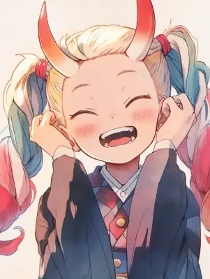 笑顔の鬼娘ちゃん