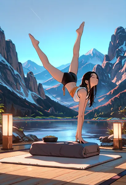 湖畔のヨガ、魂のバランス