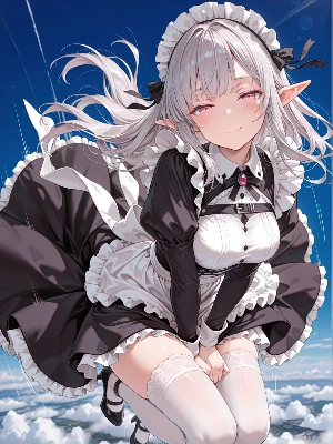 空からメイドさんが