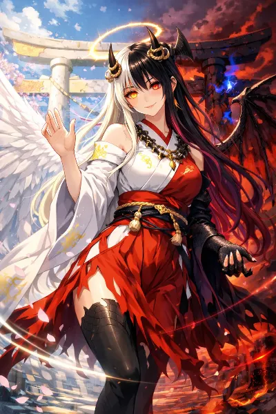 光と闇の狭間で揺れる巫女