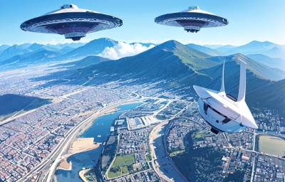 上空のUFO