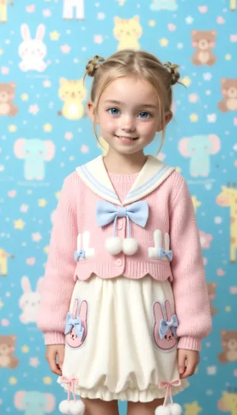 ニットのカーディガンとバルーンスカートのコーデ