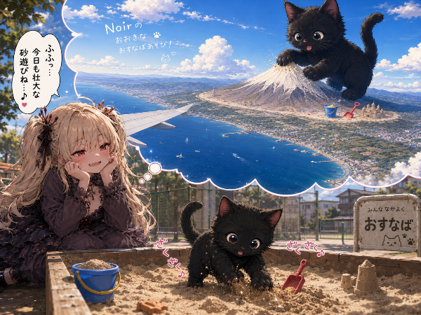 ふふっ……今日も大きなお砂場ね♪