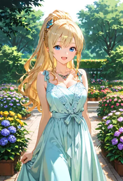 花園の秘密を微笑む姫