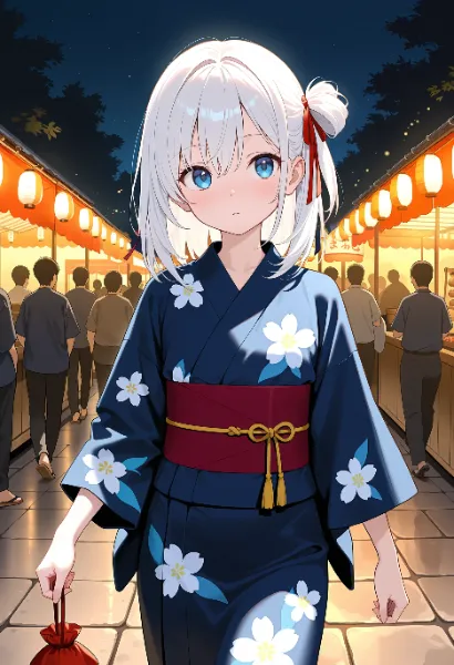 うちの子とお祭りデート（ゆかたの日（8月4日 記念日））